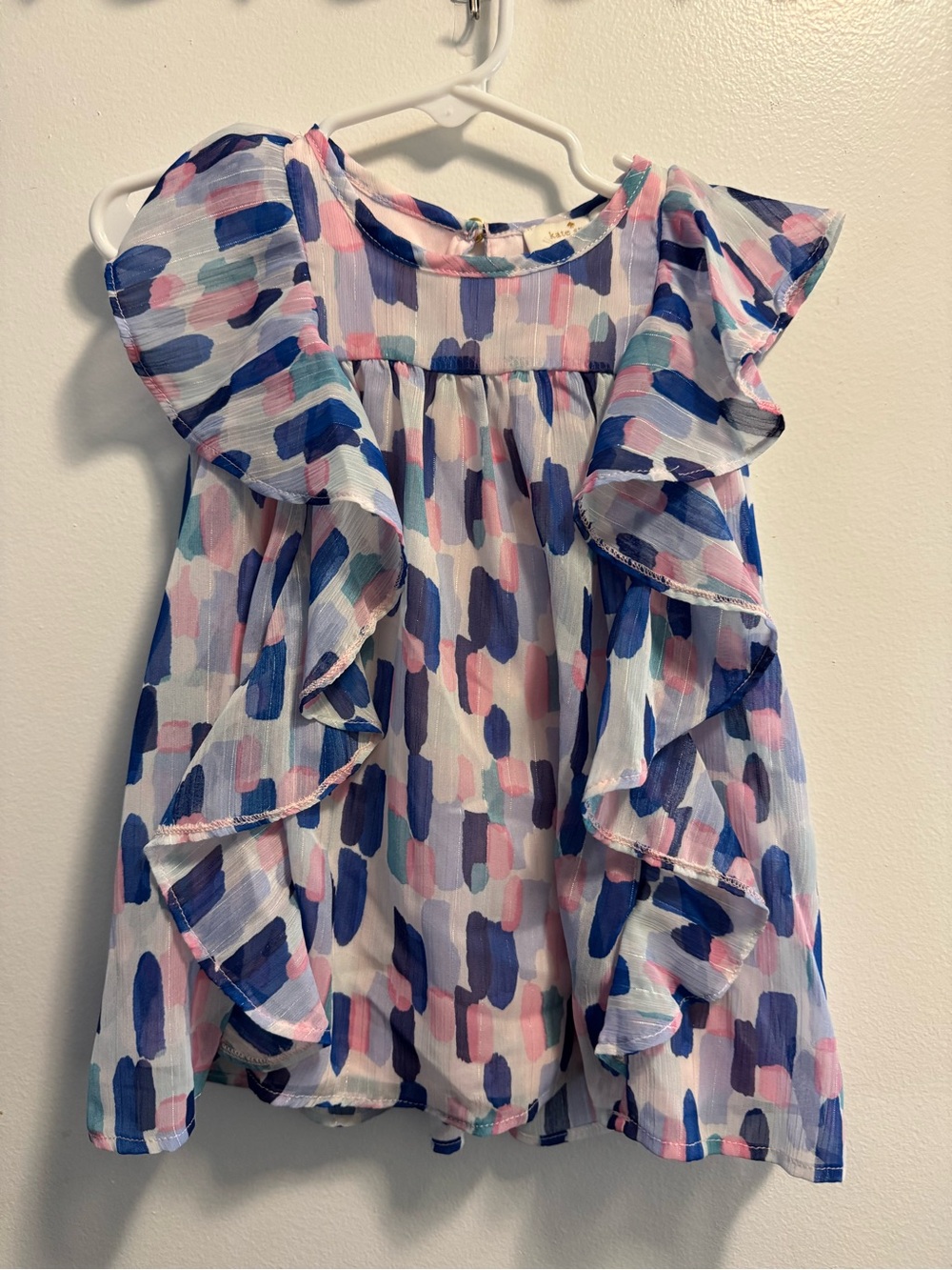 Kate Spade Infant Brushstrokes Ruffle Dress 18 mo.